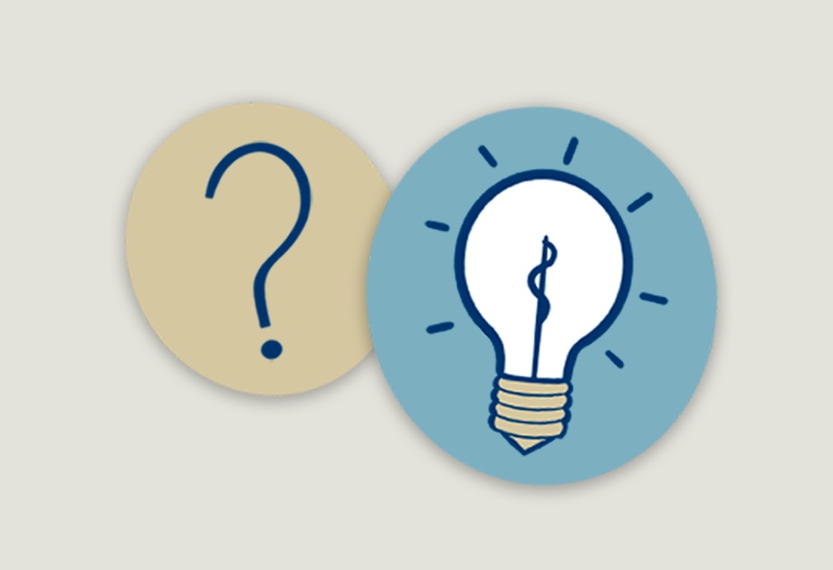 Illustration of lightbulb and question mark