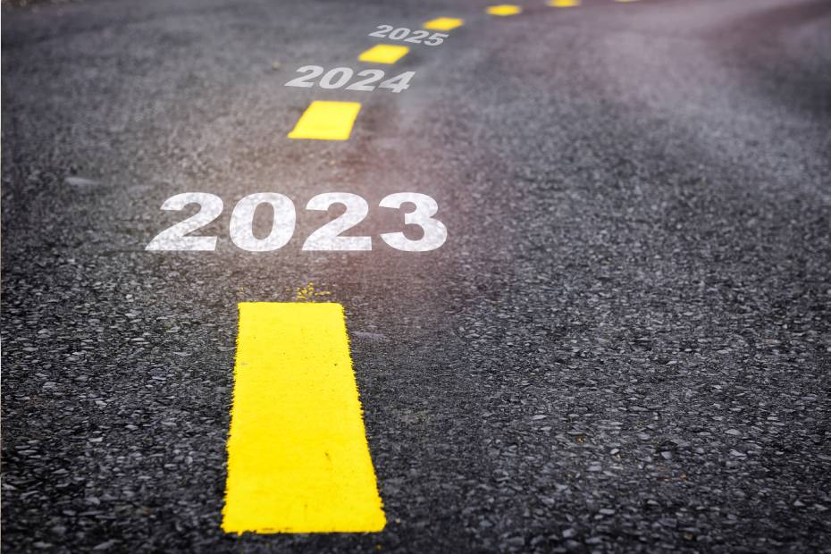 2023 illustration on road